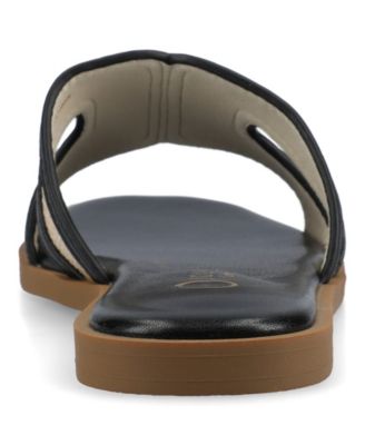 Womens Primah "H" Band Medium and Wide Width Slip On Flat Sandals