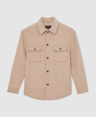 Men's Wool-Blend Twin-Pocket Overshirt