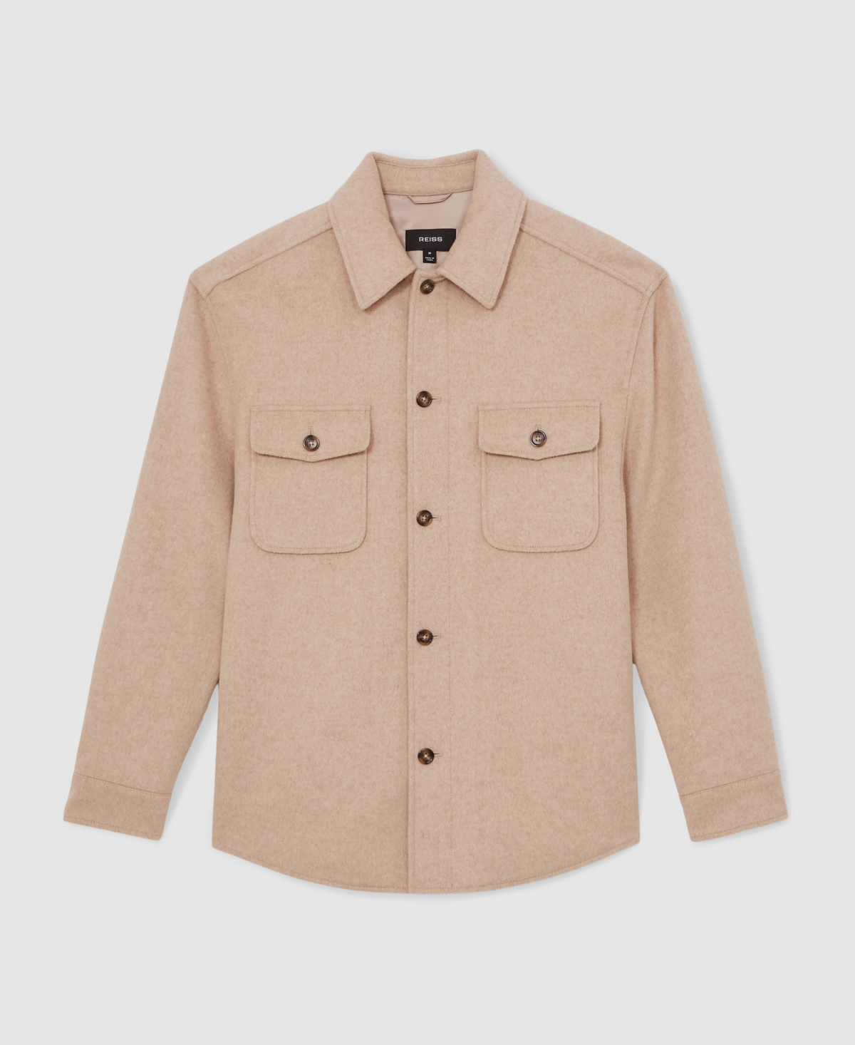 Reiss Men's Wool-Blend Twin-Pocket Overshirt