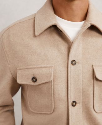 Men's Wool-Blend Twin-Pocket Overshirt
