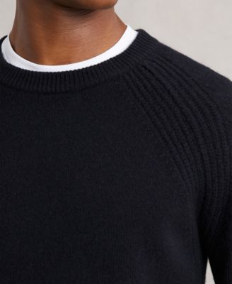 Men's Wool-Cashmere Reverse-Seam Sweater