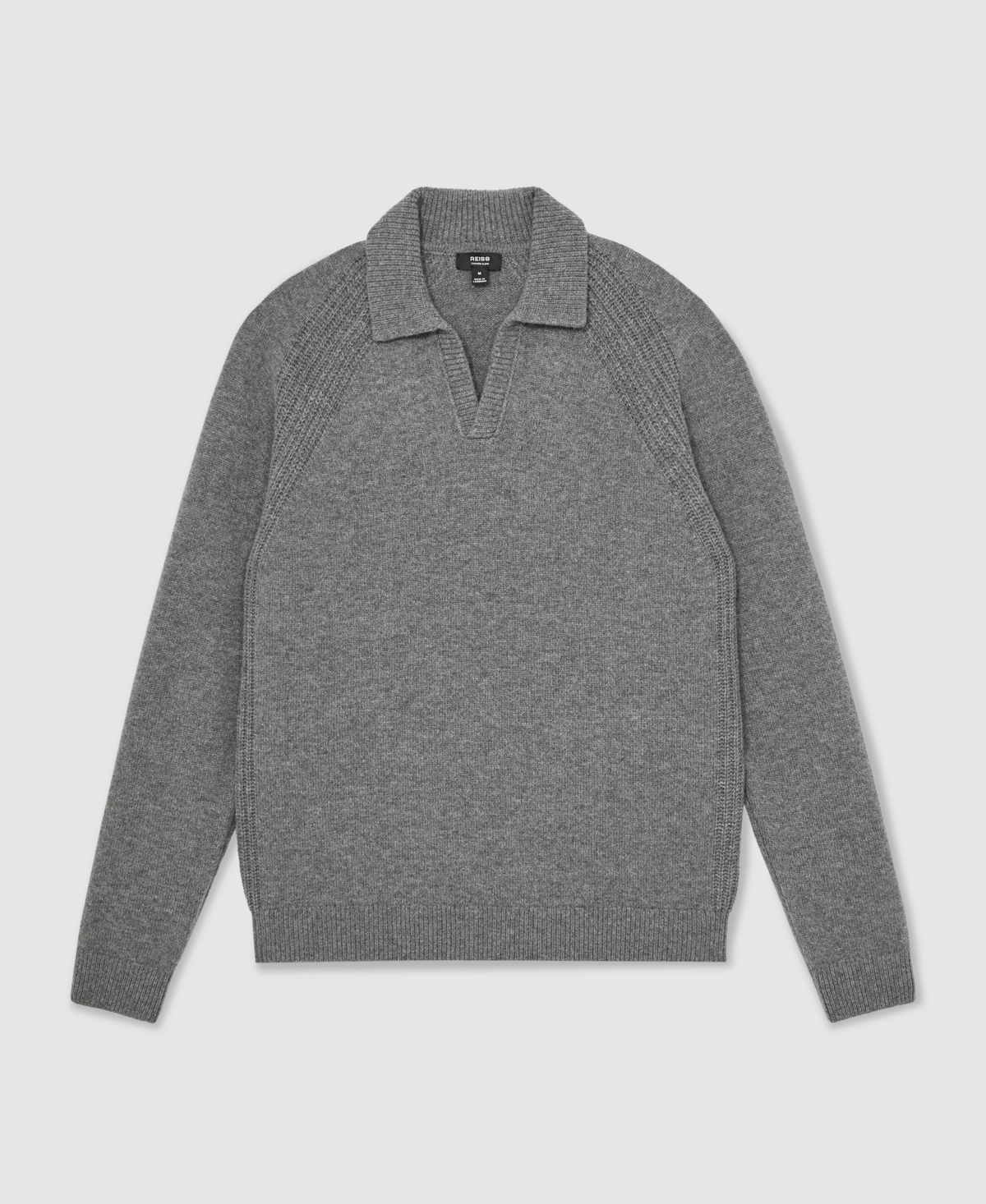 Reiss Men's Wool-Cashmere Open-Collar Sweater