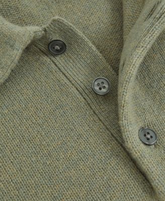 Men's Wool-Blend and Cashmere Polo Sweater