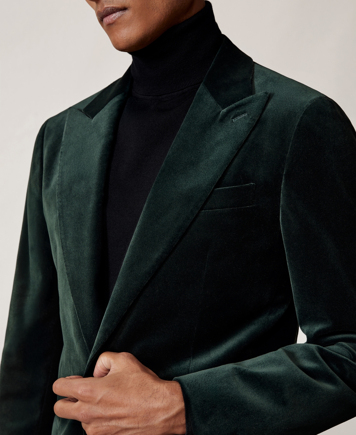 Reiss Apsara Peak Lapel Velvet Blazer In Multi