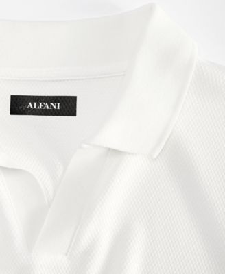 Men's Textured Jacquard Johnny-Collar Polo Shirt, Macy's Exclusive