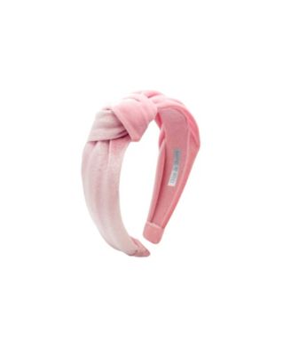 Girls' Velvet Knot Headband in Pink