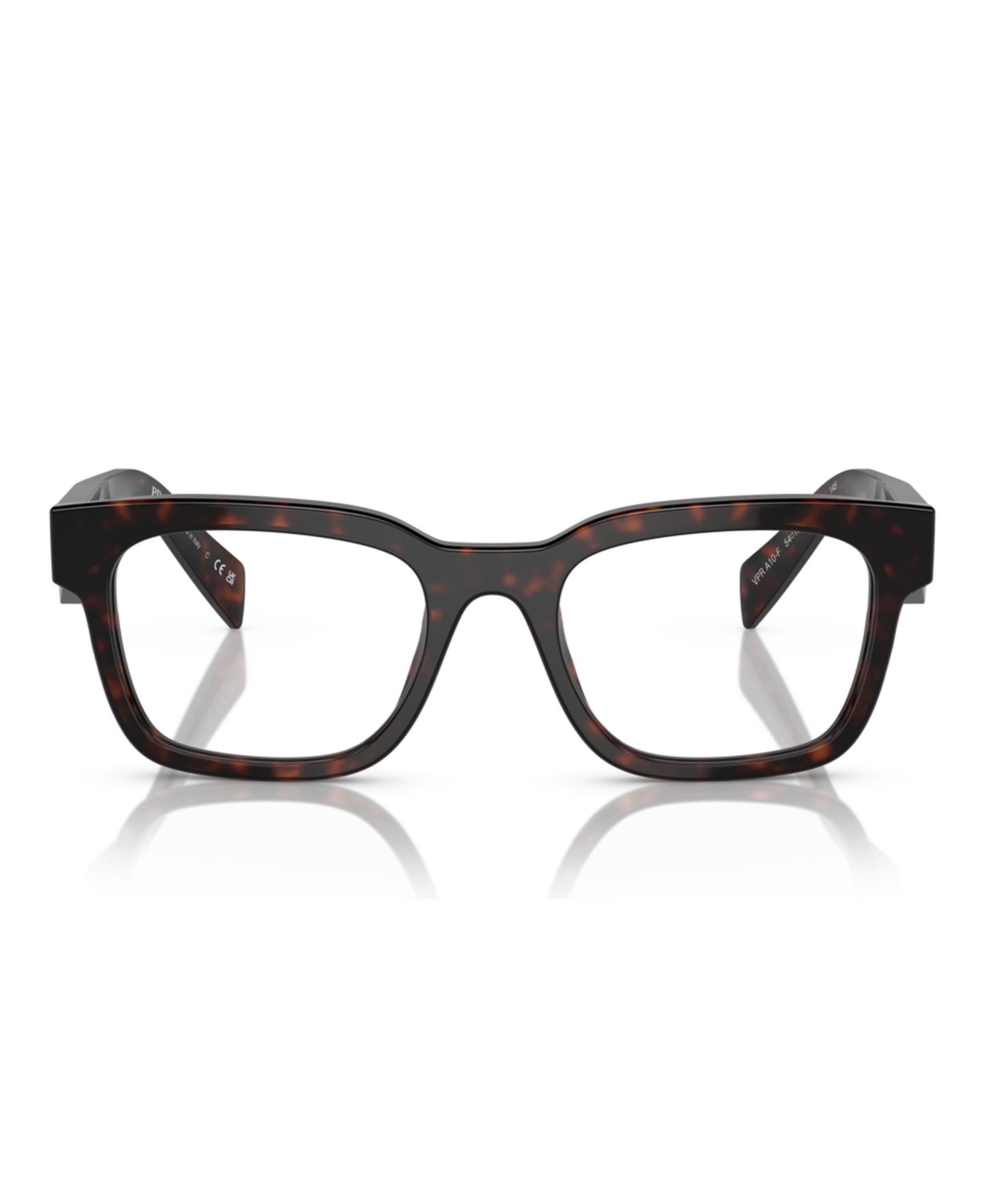 Мужские очки Prada Man Pillow Plastic PR A10VF Eyeglasses, цвет: Гавана красный — фото 6