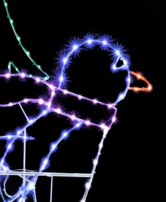 Skiing Penguins with Tree Christmas Outdoor D&eacute;cor, Set of 3