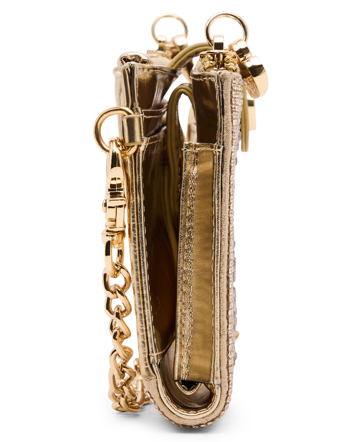 Betsey Johnson Rhinestone Wallet Crossbody Bag with Phone Pocket