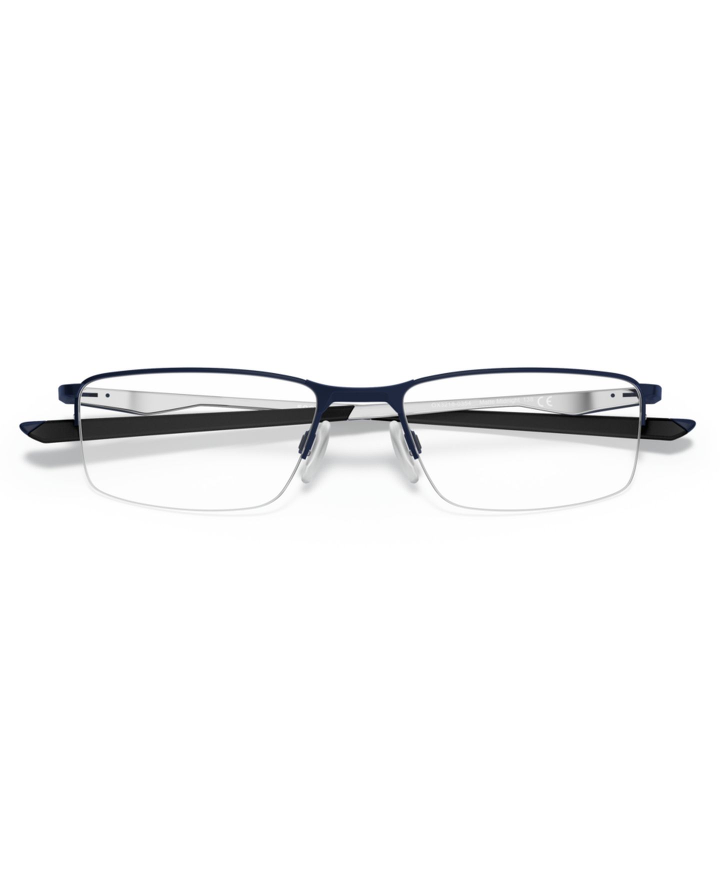 Мужские очки Oakley Man Rectangle Metal OX3218 Socket 5.5 Eyeglasses, цвет: Тёмный синий — фото 10