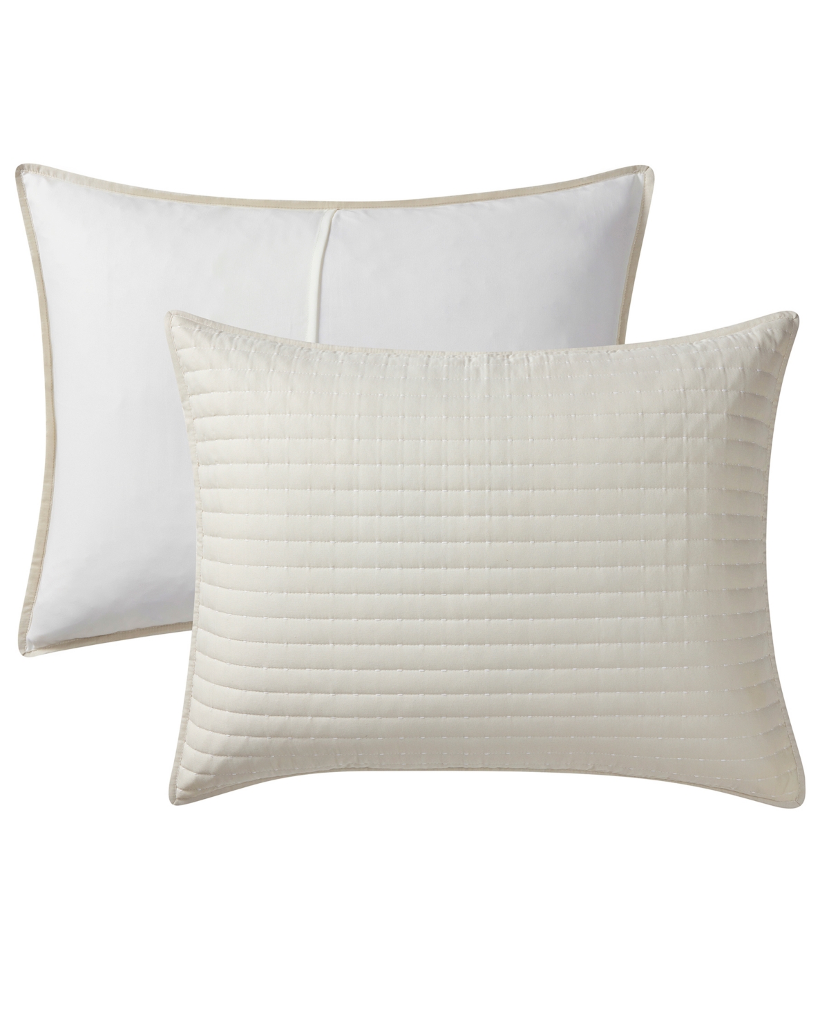 Vcny Home Embroidered Pick Stitch Microfiber 3-pc. Quilt Set, King In Neutral