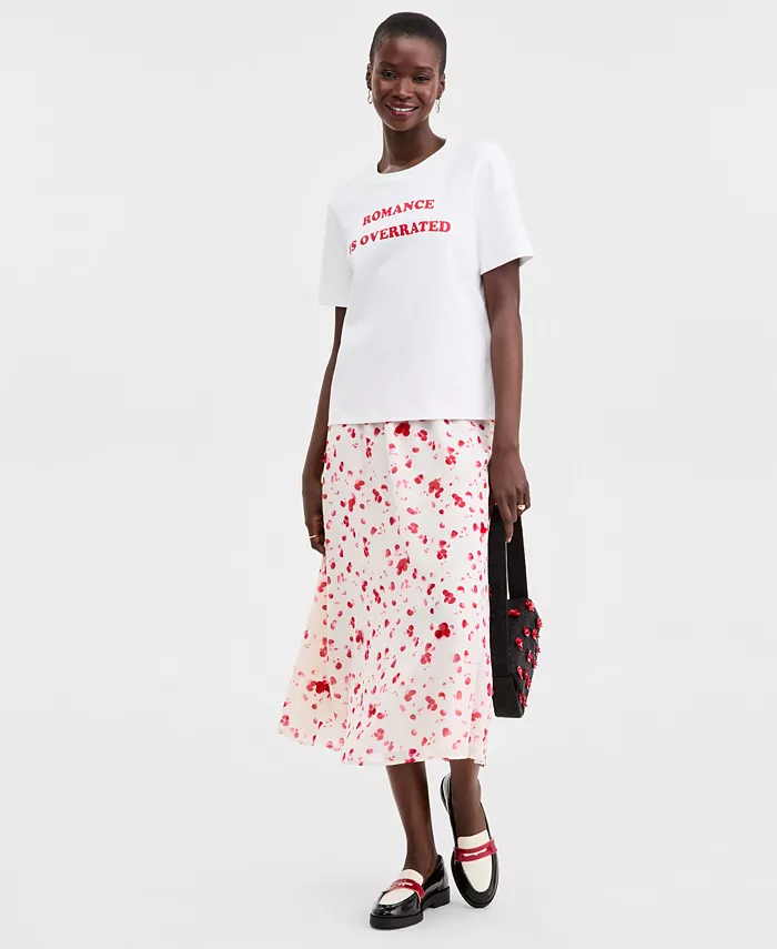 Women's Embellished Pull-On Midi Skirt