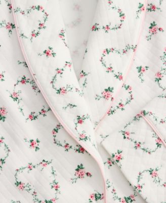 Women's Solid Quilted Belted Robe