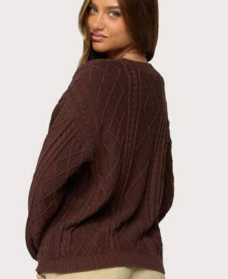 Women's Jessy Cable Knit Oversized Sweater