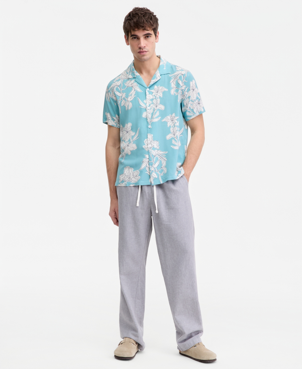 Sun + Stone Men's Camp Denali Short-Sleeve Shirt, Macy's Exclusive