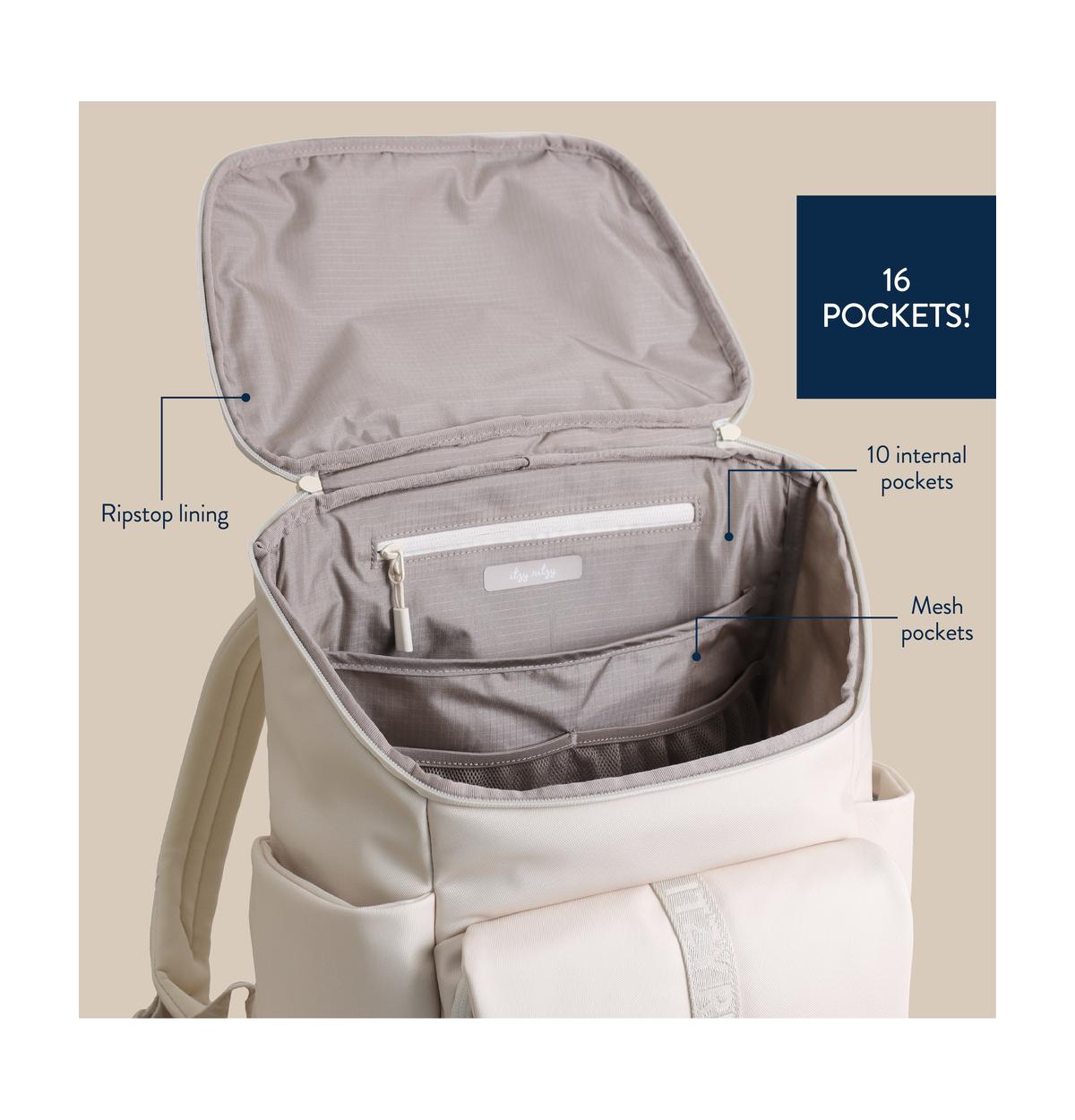 Itzy Ritzy Baby Belong Top Open Backpack Woven Chocolate