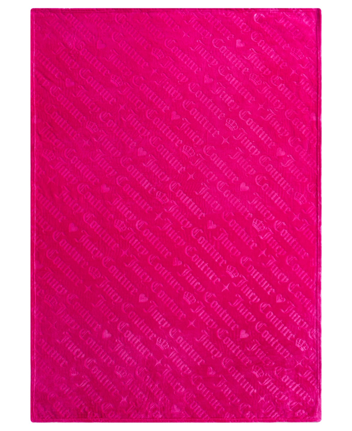 Juicy Couture Embossed Diagonal Logo Throw, 50"x70"