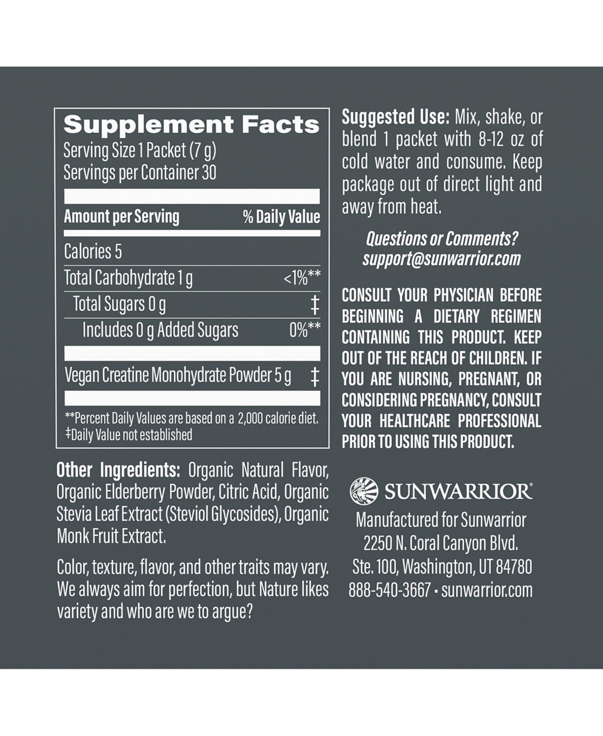 Sunwarrior Us Active Creatine Raspberry 210g Pop Box (30 ct)