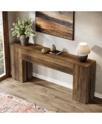 71-Inch Long Console Table for Entryway, Farmhouse Sofa Console Behind Couch, Entry Table