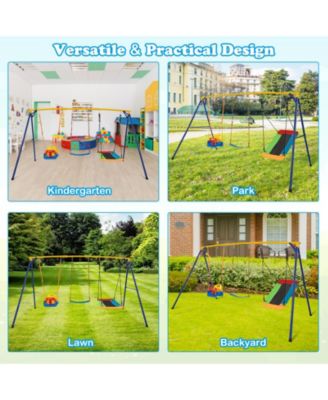 660 LBS Heavy Duty Carbon Steel Swing Frame with 3 Swings