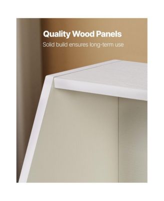 Wooden Toy Storage Organizer with 3 Cubbies and Drawers