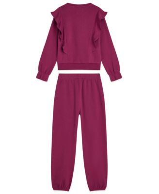 Girls' Toddler 2T-4T Fleece Sweatshirt and Joggers, 2-Piece Set