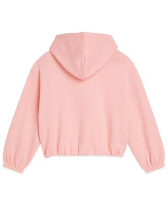 Girls' 7-16 Bubble Hem Long-Sleeve Hoodie