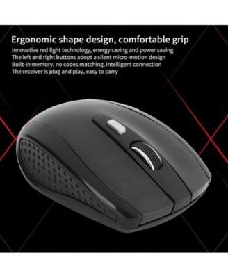 Wireless Mouse with USB Mini Receiver, 2.4G Ergonomic Optical Mouse, 250Hz 1600DPI Computer Mouse for Laptop PC Computer Notebook