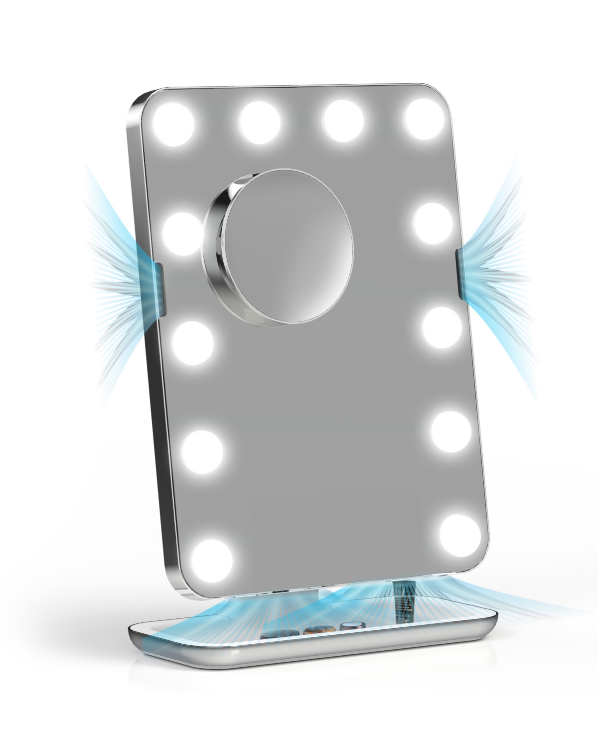 Sharper Image Spastudio Hollywood Tiltable Vanity Mirror In Gray