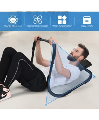 Portable AB Trainer Fitness Crunch Workout Exerciser with Headrest