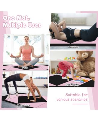 8 Feet PU Leather Folding Gymnastics Mat with Hook and Loop Fasteners