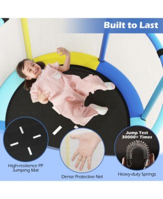 55" Kids Trampoline Gift for for 3-6 Years Old Boys and Girls