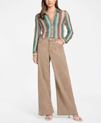 Women's Izzy Long Sleeve Cropped Button Up Shirt