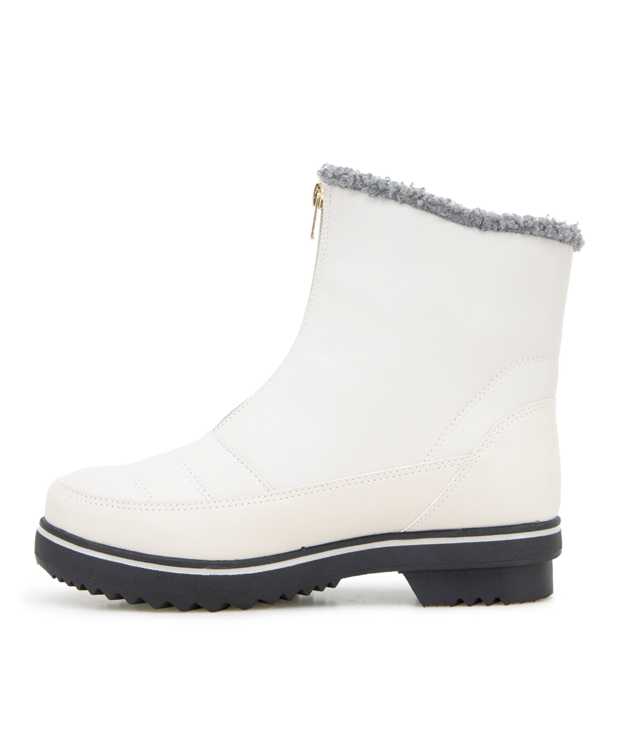 Jbu Women's Snowbound Encore Zip Front Cold-weather Boots In White