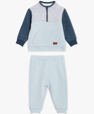 Baby Boys' Color-Blocked Top and Pants, 2-Piece Set