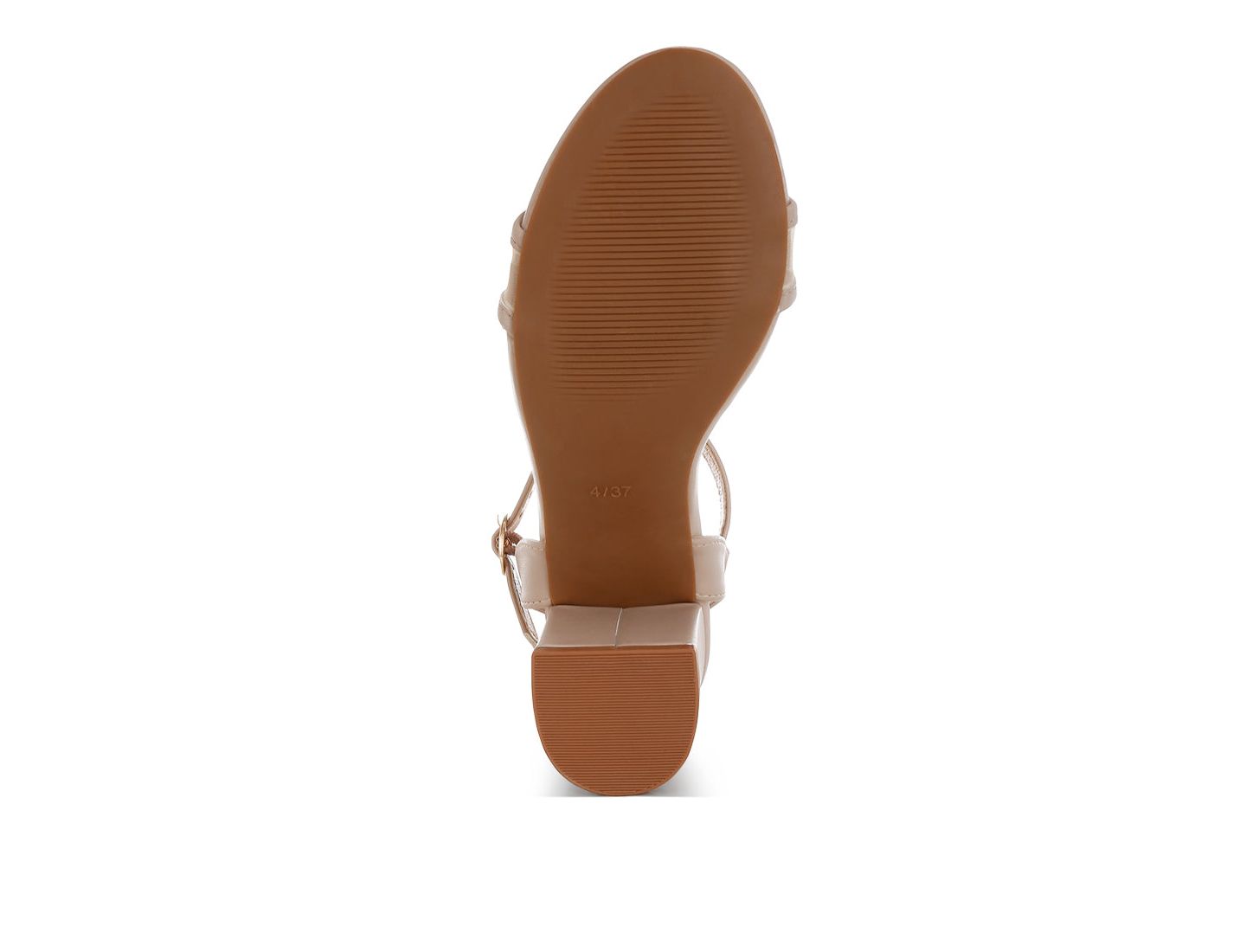 Женские туфли London Rag Orpina Mesh Pin Buckle Block Heels, цвет: Бежевый сетчатый — фото 5