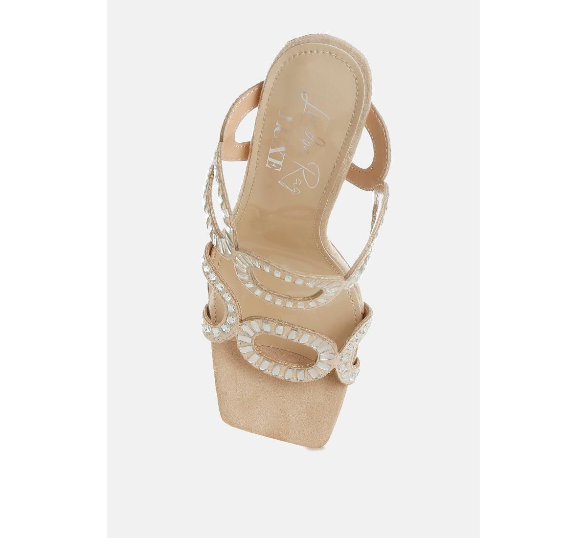 Romashka Cut Out Detail Stiletto Heel Sandals