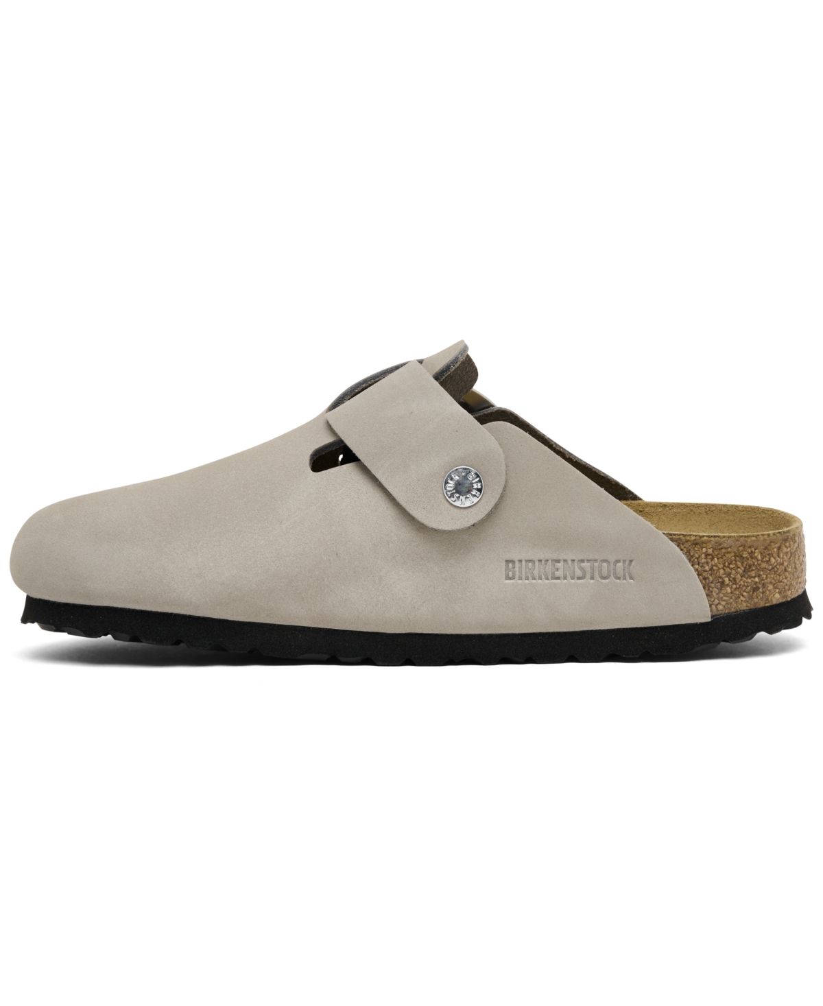 Birkenstock Boston Big Buckle Clogs In Gray