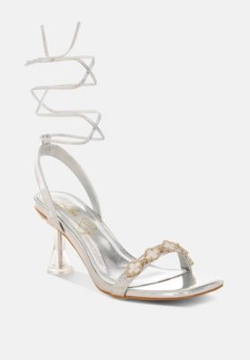 Womens Ebina Charm Detail Spool Heels