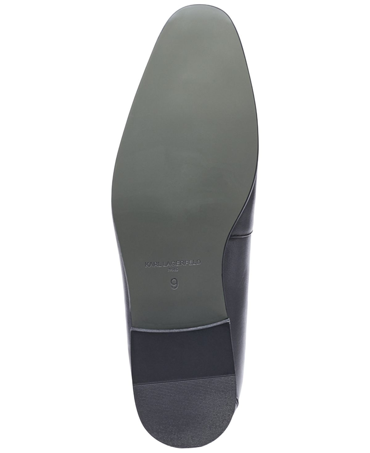 Karl Lagerfeld Leather Banded Slip On Loafer With Side Karl In Black