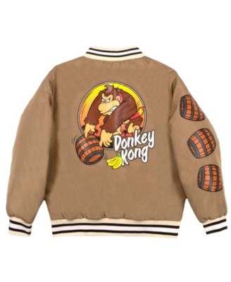 Boys Donkey Kong Long Sleeve Zip Up Bomber Jacket