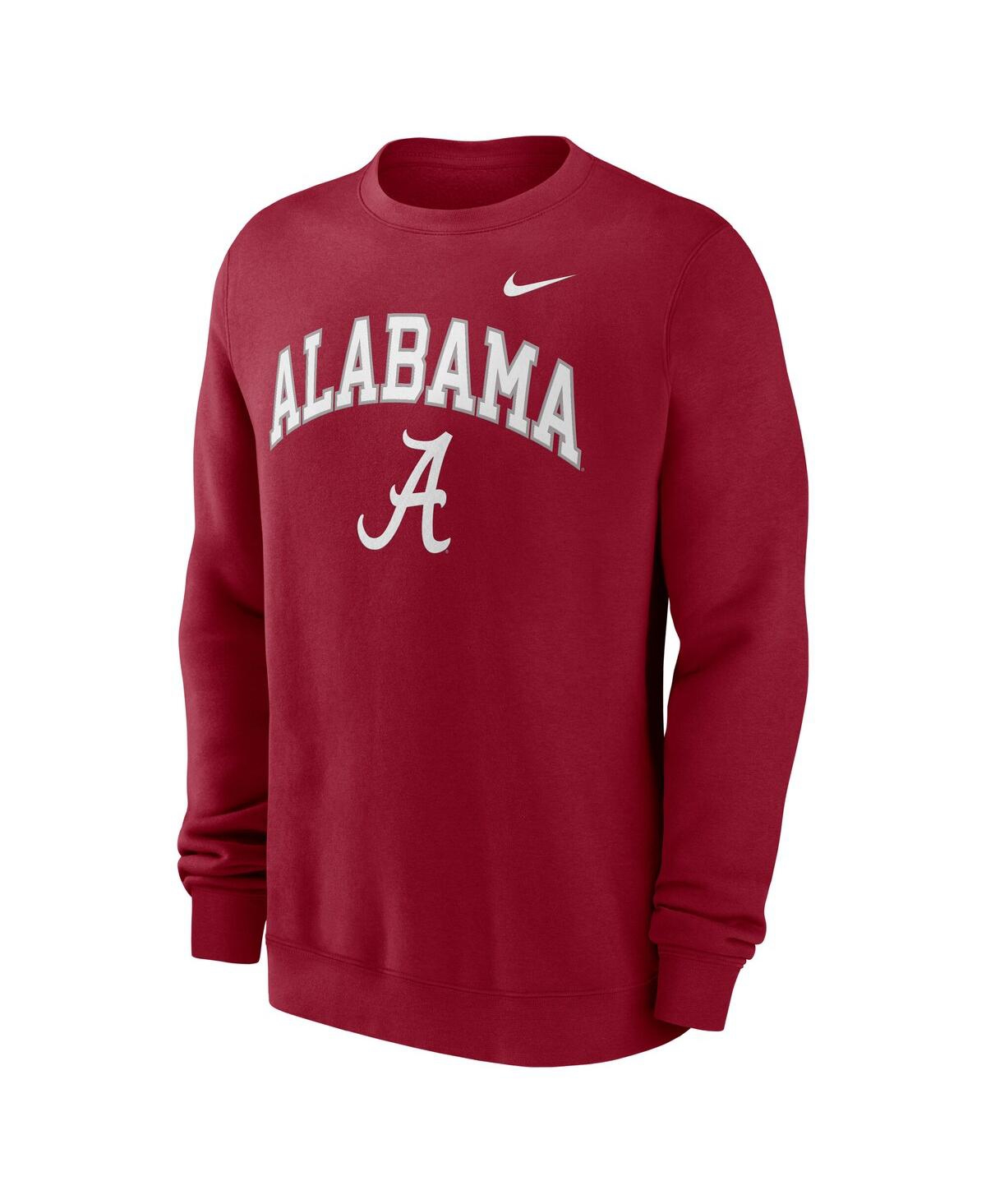 Nike Crimson Alabama Crimson Tide Primetime Primary Stack Pullover Sweatshirt In Burgundy