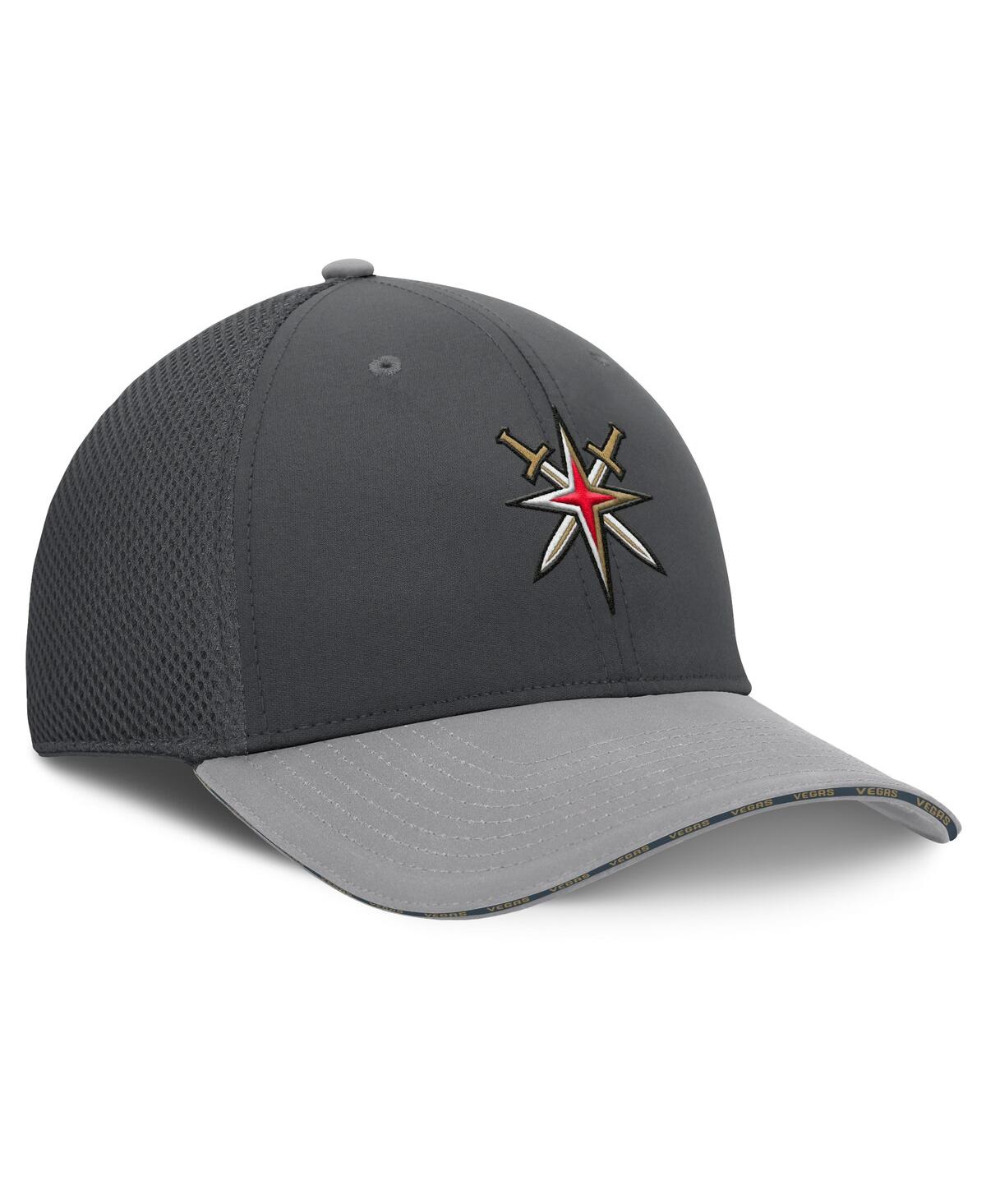 Fanatics Men's Charcoal Vegas Golden Knights Fundamentals Span Flex Hat In Gray