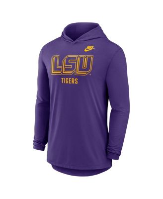 Men's Purple LSU Tigers Legacy Tri-Blend Dri-FIT Long Sleeve Hoodie T-Shirt