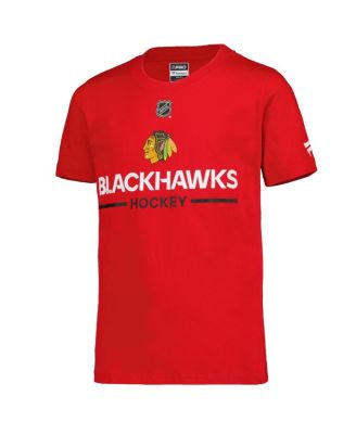 Big Boys and Girls Red Chicago Blackhawks Authentic Pro Wordmark T-Shirt