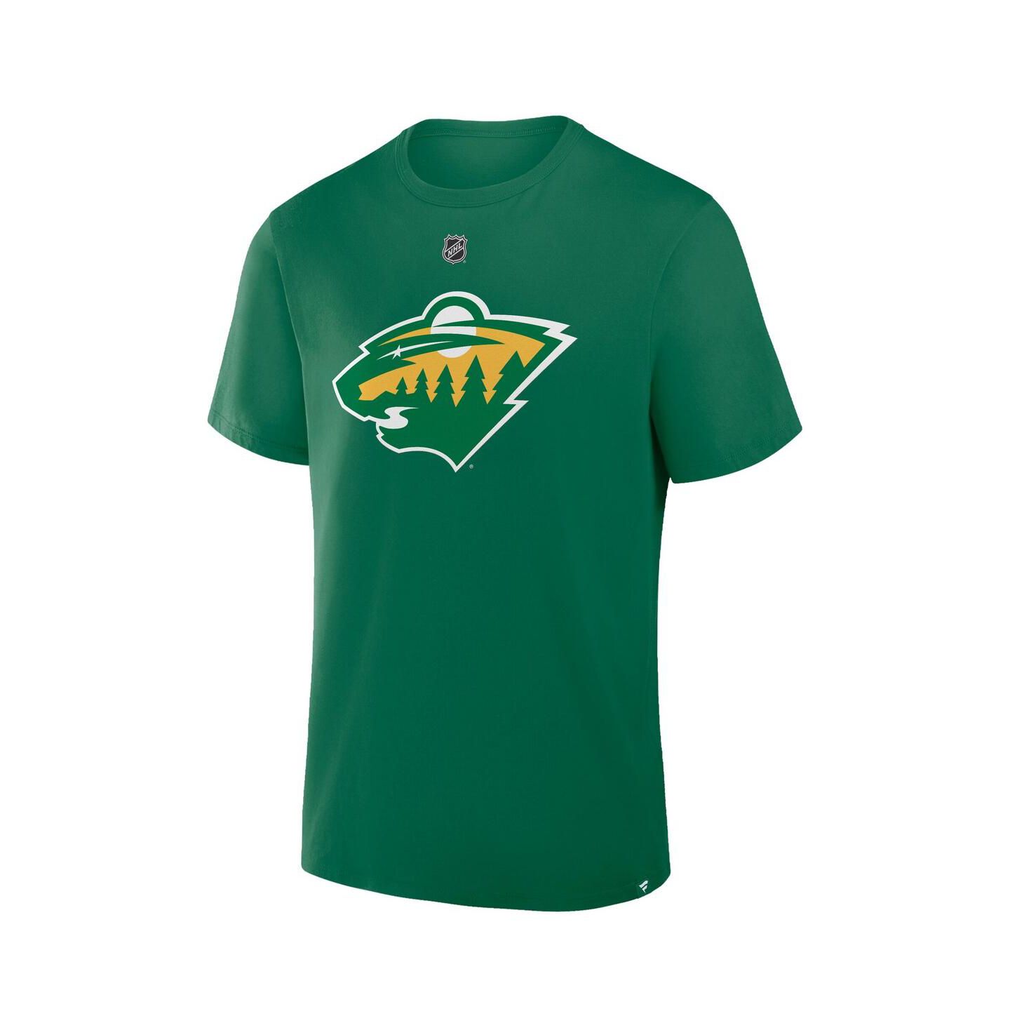 Мужская футболка Fanatics Matthew Boldy Kelly Green Minnesota Wild Authentic Stack Name & Number — фото 2