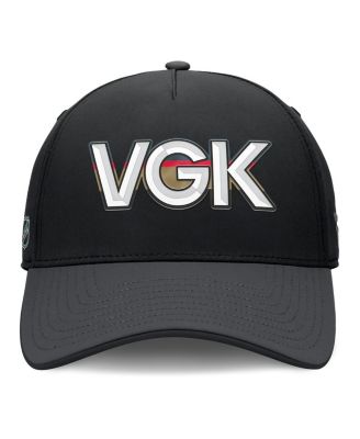 Men's Black/Charcoal Vegas Golden Knights Authentic Pro Rink Team Code Flex Hat