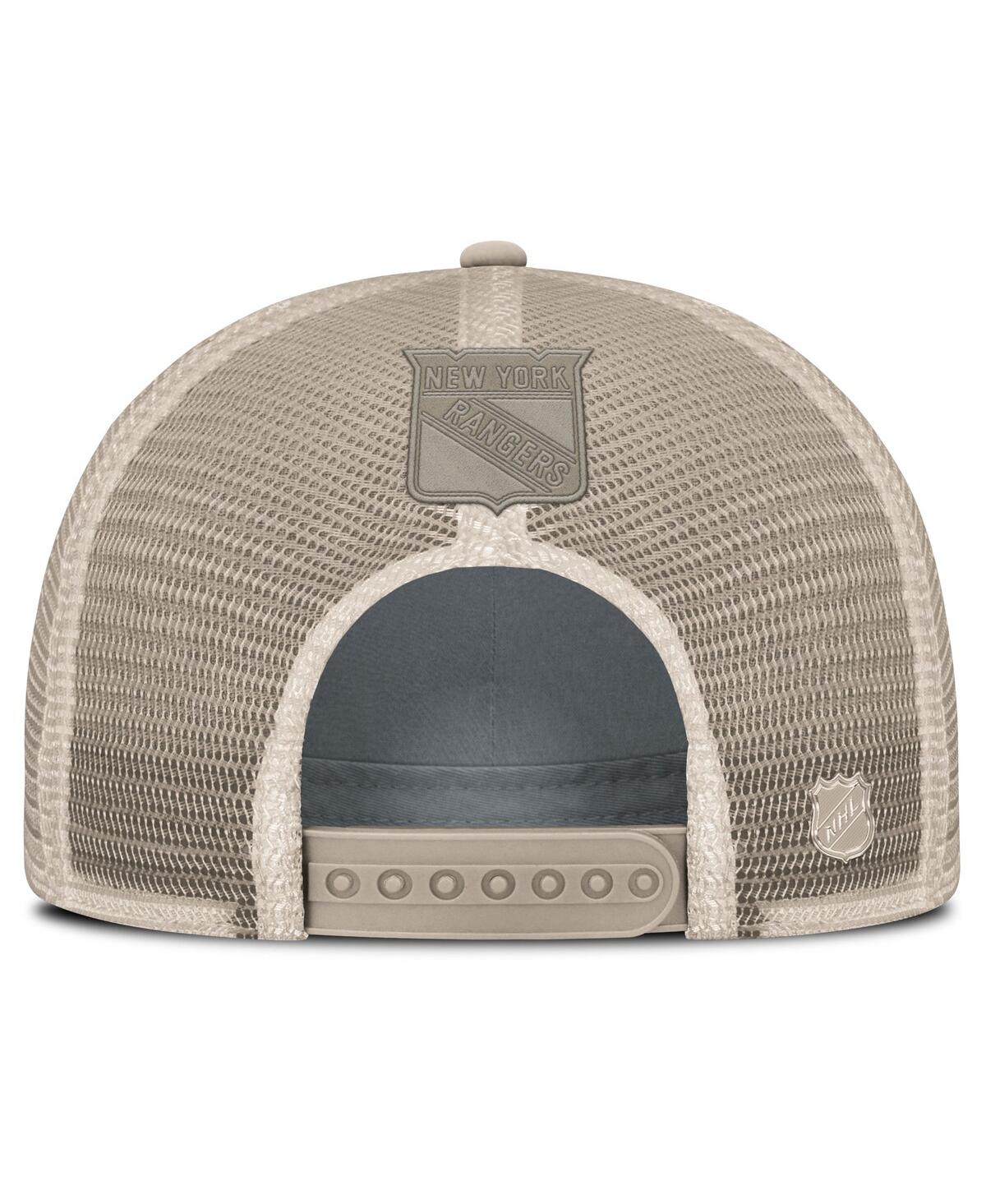 Fanatics Women's Tan New York Rangers Authentic Pro Road Trucker Adjustable Hat In Multi