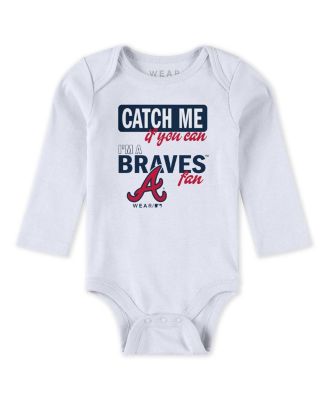 Baby Boys and Girls 3-Piece Heather Gray/White/Navy Atlanta Braves Turn Me Around Bodysuits and Pants Set