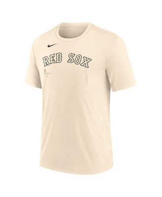 Men's Natural Boston Red Sox Wordmark Tri-Blend T-Shirt